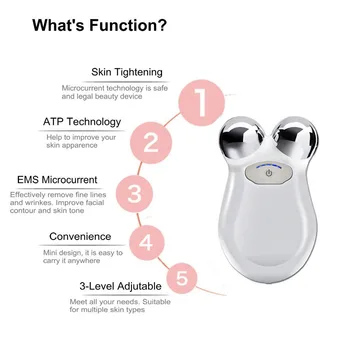 EMS ansigtsløftning Microcurrent Roller Massager, Ansigts-SPA-Lift Hud Stramning Foryngelse Facial Rynke Remover Tool