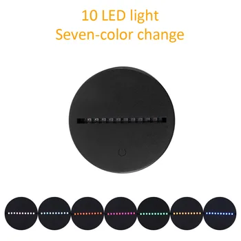NY Bærbar Fjernbetjening Touch Sensor-LED-Lys Nat Lampe Base Skifte Flerfarvet Bærbare ABS til gangen soveværelse badeværelse