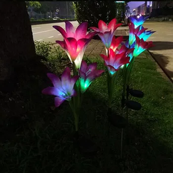 LED Solar Lampe Energi Fire Lily For at Have IP65 Vandtæt Udendørs Haven Dekoration Have Lanterne Sikker, Vandtæt