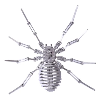 DIY Samle Model Kit 3D Rustfrit Stål Montage Aftagelig Model Puslespil Hjem Ornamenter Bedste Gave 2019 - Spider King