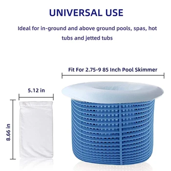 Swimmingpool Separator Filter Sokker, Fine Mesh Pool Filter Sok Net Genanvendelige Swimmingpool, Spa-Filter Protector Egnet