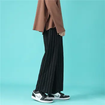 Forår Sommer Wide-ben Bukser Mænds Mode Casual Bukser Mænd Streetear koreanske Løs Lige Suit Pants Dress Pants Herre S-3XL