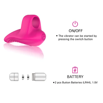 Lady G Spot Blød Silikone Finger Ærme Form Vibrator Levende Sex Toy Massage for Kvinder