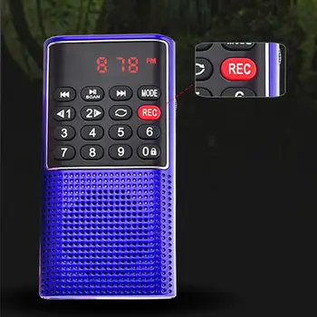L-328 FM-Radio Multifunktionelle Genopladelige Bærbare USB-TF MP3-Afspiller Håndholdte Højttaler til Udendørs Dropshipping