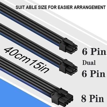 HOT-Dual Mini 6-Pin til 8 Pin PCI Express-grafikkort Power Adapter Kabel til Mac Pro Tower/Power Mac G5 15 