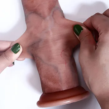 Silikone Dildo Realistisk Muskel Simulering Tværgående Trækstyrke Blød Bøjelig Fleksibel Stærk sugekop Voksen Sex Legetøj til Kvinder