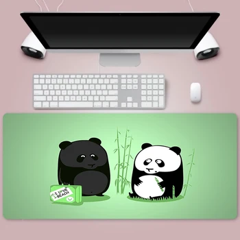Pink Panda Ekstra Stor musemåtte Stor Computer Gaming Musemåtte Anti-slip Naturlig Gummi med Låsning Kant Gaming musemåtte