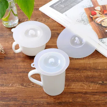 Gennemsigtig Fashion Silikone Cup lågpakning Støv-bevis Cover Til Glas Keramisk Plast Krus Cup Tilbehør