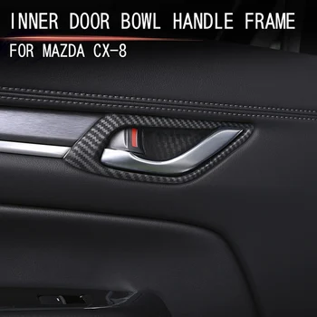 Bilen håndtere ramme dekorative dække trim til Mazda CX-8 2018 2019 2020 2021 Indvendige håndtag døren skål dekoration ramme