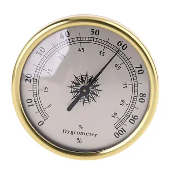 7.2 cm Guld Ring Overflade Hygrometer Instrumentering Termometer Luftfugtighed Meter Måle - Ingen batteri