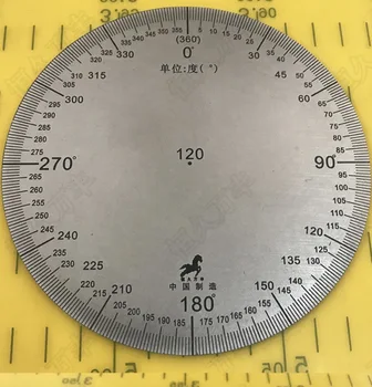 Diameter:120 mm tykkelse:2mm Rustfrit stål-skive måling af cirkulær skive med nogen hul, vinkel