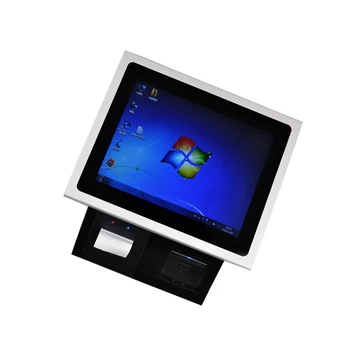 Nyt design 12.1-tommer TFT LCD-Skærm Med 2G 32G SupportUSB LAN Wifi interface windows 7 system buid i 58mm termisk printer