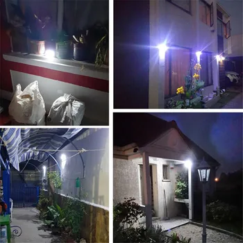 30 LED Solar Light Tre Tilstande Sort Hvid Vandtæt Udendørs Have, Mur, Hegn Lampe Med Montering af Stang Eller Notoptional seperable