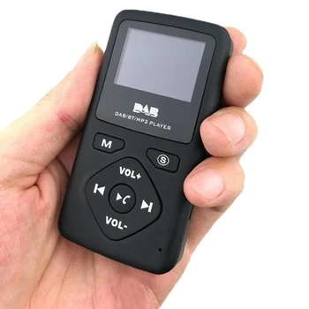 DAB/DAB Digital Radio, Bluetooth 4.0 Personlige Lomme FM Mini Bærbar Radio MP3 Øretelefon Micro-USB til Hjemmet