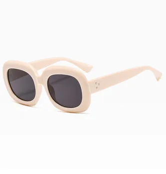 Mode Solbriller Til Kvinder Retro Personlighed Solbriller Runde Ris Søm Europæiske Og Amerikanske Indpakning Populære 2021 Ny Stil