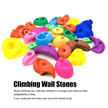 32 Stk. PE Sikkerhed Materialer Flerfarvet Børn klatrevæg Sten Med Skruer Børnehave Børn Koordinere Uddannelse