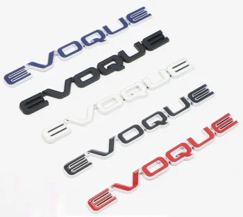 1X 3D Metal Chrome Genmontering EVOQUE Emblem Hale badge Bageste Bil Klistermærker til Range Rover LRX EVOQUE Bil Styling Tilbehør