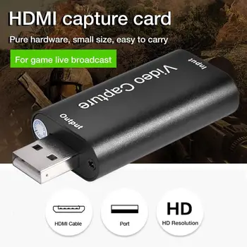Mini Video Capture-Kort, USB 2.0, HDMI Video Grabber Optage Box Spil, DVD-Videokamera HD-Kamera Optagelse af Live Streaming