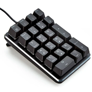 HOT-Mekanisk Numeriske Tastatur til at Skifte Kablet Is Blå Baggrundsbelysning Gaming Tastatur 21 Keys Mini Numpad Bærbar Tastatur
