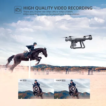 2021 Holytone HS700E 4K UHD Drone med EIS Anti Shake 130°FOV Kamera for Voksne GPS Quadcopter, 5GHz FPV Transmission Børs