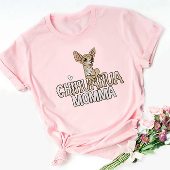 FIXSYS Der er Fordele ved at Være Sød T-Shirt Kvinder Chihuahua Elsker Print TShirt Sjov Hund Design Dejlige Pige T-shirt