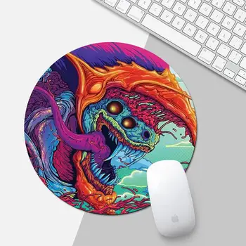 Hyper Beast Ghost Gummi Mus Holdbar Desktop Tabel Beskytte Spil Office Arbejde Runde musemåtten pad XL, Non-slip Laptop Pude