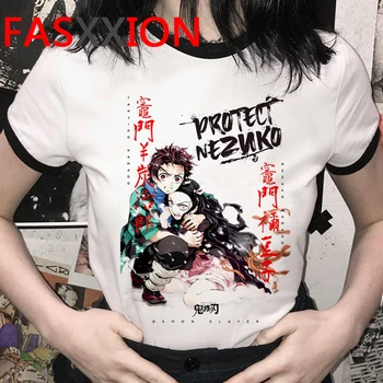 Kimetsu Ingen Yaiba Demon Slayer t-shirt kvindelige æstetiske japanske ulzzang plus size vintage t-shirt sommer top kawaii