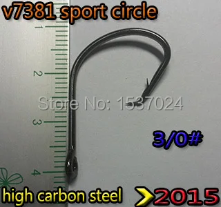 2019 nye kroge v7381 Sport Cirkel KROG størrelse:3/0# high-carbon stål antal:30stk/masse