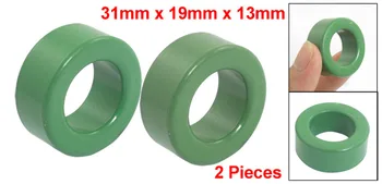 2 Stykker Grøn Strygejern Ringkerne ferritkerne 31 x 19 x 13 mm/ 1.2