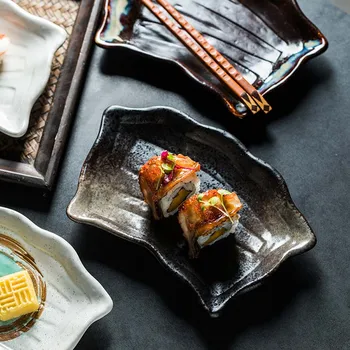 Det japanske køkken sushi tallerken laks plade tang roll plade keramisk plade tidligt plade bolle plade mung bønne kagetallerken