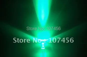 1000pcs/masse gratis fragt!!! 5mm blinkende Grønne LED(10000mcd) 5 mm light-emitting diode 5mm blinkende grøn led