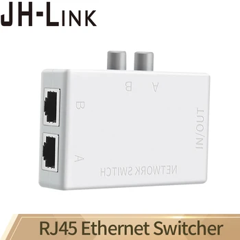 JH-LINK Mini 2-Port RJ45 Netværks-Switch-Bi-directional Ethernet-Netværk Max Switcher RJ45 Lan-Hub Manuel Deling Skifte Adapter