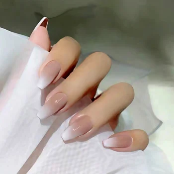 24pcs kunstige negle med lim Ballet flytbare bære færdige produkt Manicure patch Falske negle Patch DW