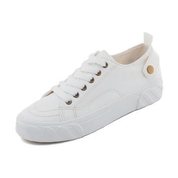 2019 Sommer nyt lærred kvinders sko koreanske version af hvid sko casual-sko-studerende lille hvid sko sommer sko