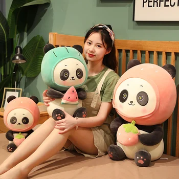 1pc 23-60cm Dejlige Panda Holder Frugt Plys Legetøj Kawaii Panda Dukker, Udstoppede Bløde Dyr Pude Tegnefilm Fødselsdag Gave til Baby