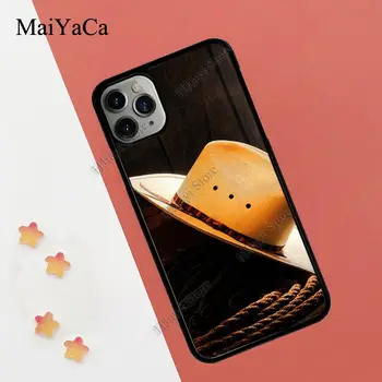 MaiYaCa Cowboy Tøser Støvler Anspore Hat Tilfældet For iPhone-11 Pro Max 12 Pro Max mini XS X XR SE 2020 6S 7 8 Plus Fundas