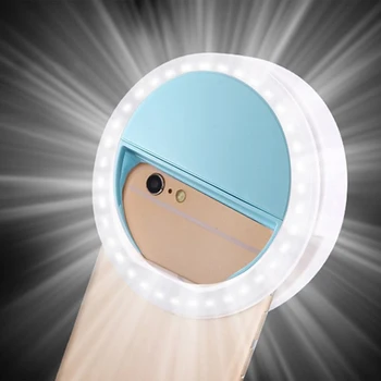 RK12 Selfie Led-Ringen Lys Bærbare Mobile Selfie Lampe til Iphone Klip Lampe Selfi Telefon Lampa Na Telefon Linse Fotografering