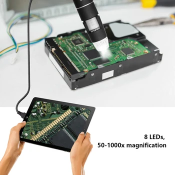 Multifunktionelle Håndholdt Digital USB-Mikroskop med 8 Led ' er uden Beslag 300000 Pixels for mobiltelefon reparation lodning Mikroskoper