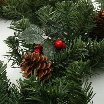 Xmas Forsyninger 1,8 M Jul Dekoration Bar Toppe Bånd Garland Juletræspynt Grønne Træ Festartikler