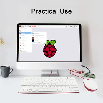 Officielle Raspberry Pi-mus, der findes i hindbær rød og hvid Egnet til Raspberry Pi 4B/ 3B+/ 3B