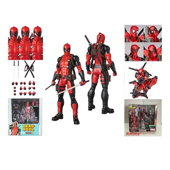 Deadpool PVC-Action Figur Revoltech Yamaguchi Crazy Legetøj HC Superhelt Legetøj til Drenge Dukke Gave