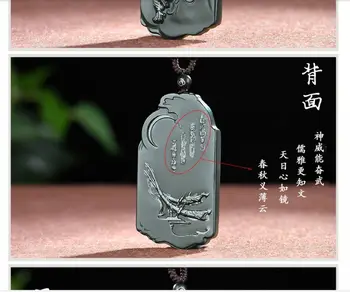 Kvalitet Flaske Grøn Jade GuanYu Vedhæng Amulet Gud Hængende To Side-Design-Dekoration Churinga