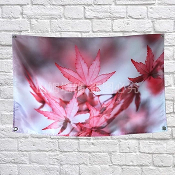 Red maple leaf Plakat Ruller Bar Caféer Indendørs boligindretning Bannere Hængende Kunst Vandtæt tøj vægmaleri