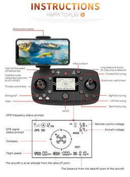 Senior 5G WIFI GPS Drone 4K Kamera HD 5 KM FPV Droner 3-Akse/2-Akse Stabil Gimbal 35 Minutter flyvetid Sammenklappelig RC legetøj Quadcopter