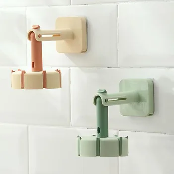 Multifunktionelle Roterende Krog Gratis Punch Køkken Krog Stærk Viscose Hjem Væggen Hænger Kreative Sticky Krog Til Køkken Badeværelse
