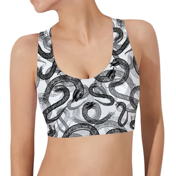 CLOOCL Fashion Kvinder Sports-Vest Retro Snake Skin Cosplay 3D-Print Bra Yoga Kører Kvindelige Trænings-og Harajuku Ærmeløse Toppe