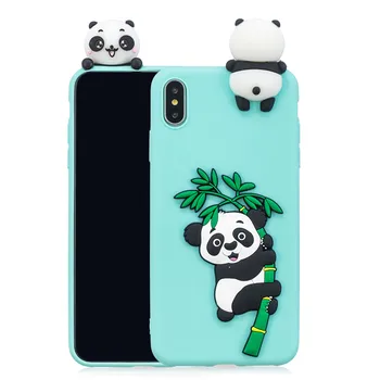 Søde piger 3D-Tegnefilm Blød Silikone TPU Tilfælde Panda Unicorn Telefonen Tilbage Dække For Funda iPhone-11 Pro Max X XR-X R XS Max 6 7 8Plus Sag