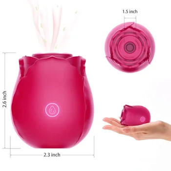 Rose Form Vaginal Sugende Vibratorer Erotisk Nipple Sucker Mundtlig Sucker Klitoris Stimulation Kraftfulde Vibratorer Sex Legetøj til Kvinder