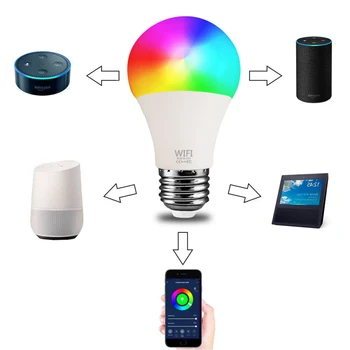 15W WiFi Smart Pære B22 E27 LED RGB Lampe Arbejde Med Alexa/Google Startside 110/220V RGB+CCT Dæmpbar Smart Pære Smart-House