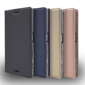 Ultra Slim Magnetisk cover Til Sony Xperia X Kompakt Flip Stå, Dække med kort slots Fundas Beskyttende Shell